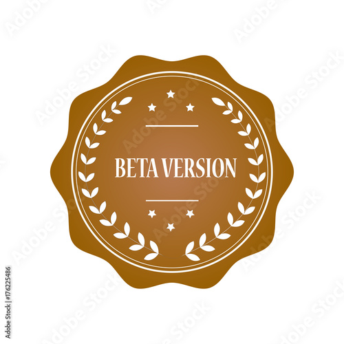 Beta version stamp illustration