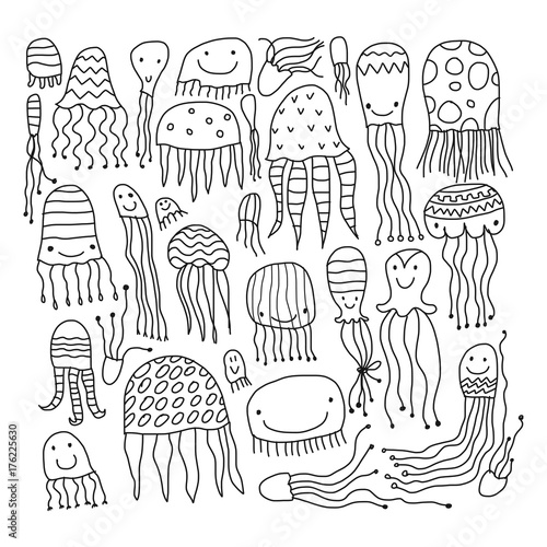 Jellyfish collection, sketch for your design