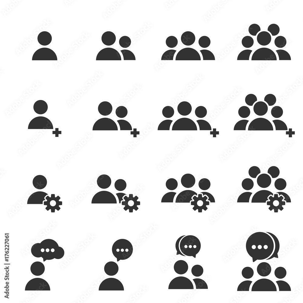 People Icons work group Team Vector People Icons work group Team Vector
