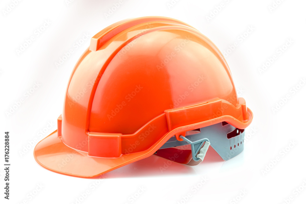 Isolated Orange Helmet for Builder Isolated Orange Helmet for Builder