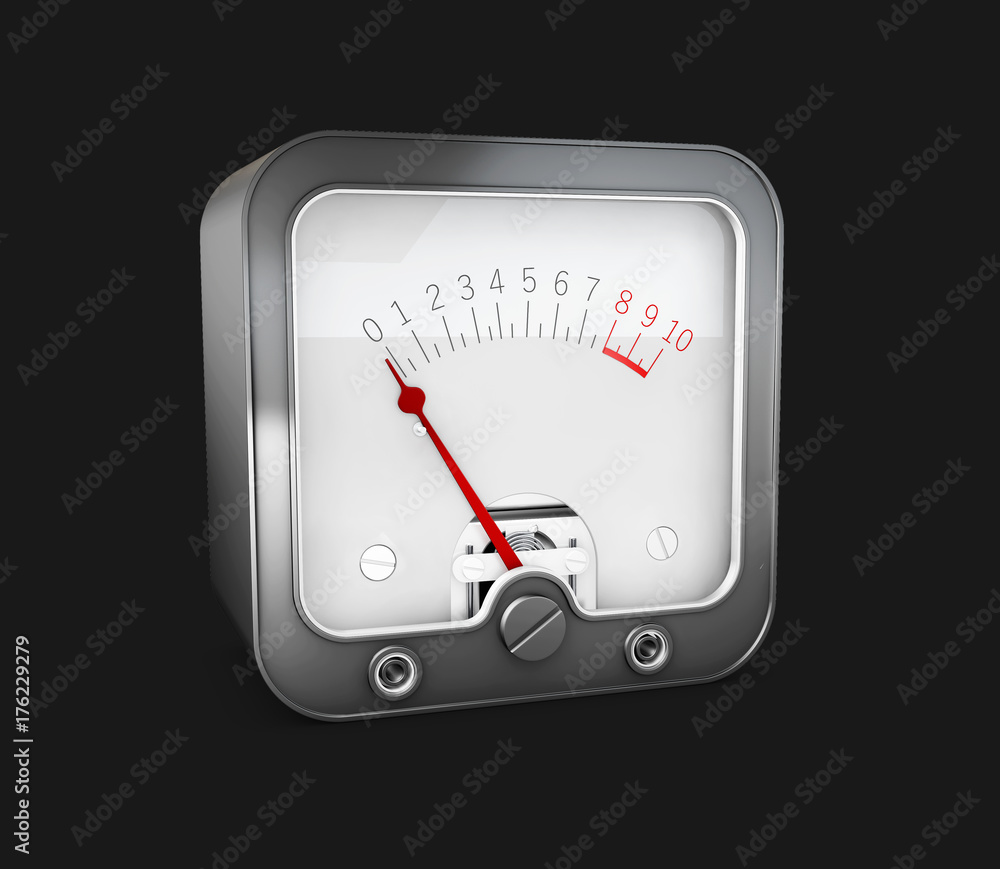 3d Illustration of electrician multimeter tester, isolated on black 3d Illustration of electrician multimeter tester, isolated on black