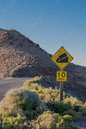 Steep Grade Along Desert Road