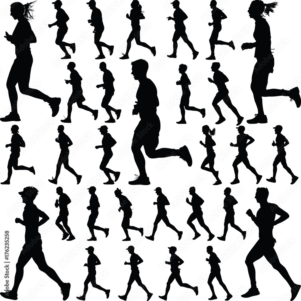 runner silhouette. run vector runner silhouette. run vector