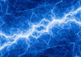 Blue electrical background, plasma and lightning abstract