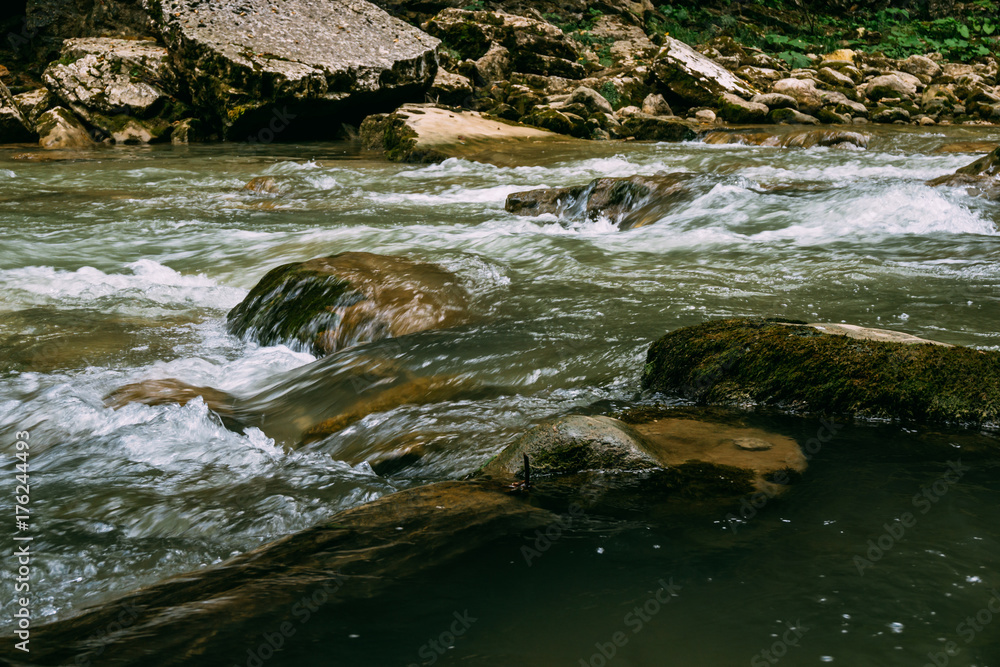 Mountain river stream landscape Mountain river stream landscape