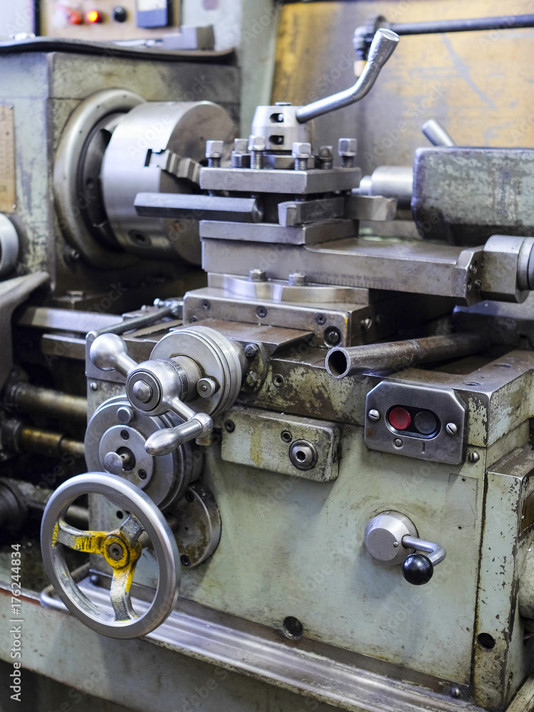 Part of an industrial machine close up Part of an industrial machine close up