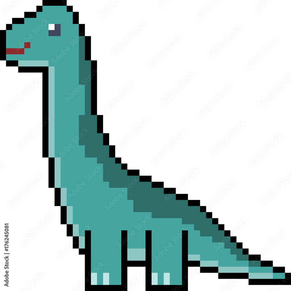 vector pixel art brachiosaurus vector pixel art brachiosaurus