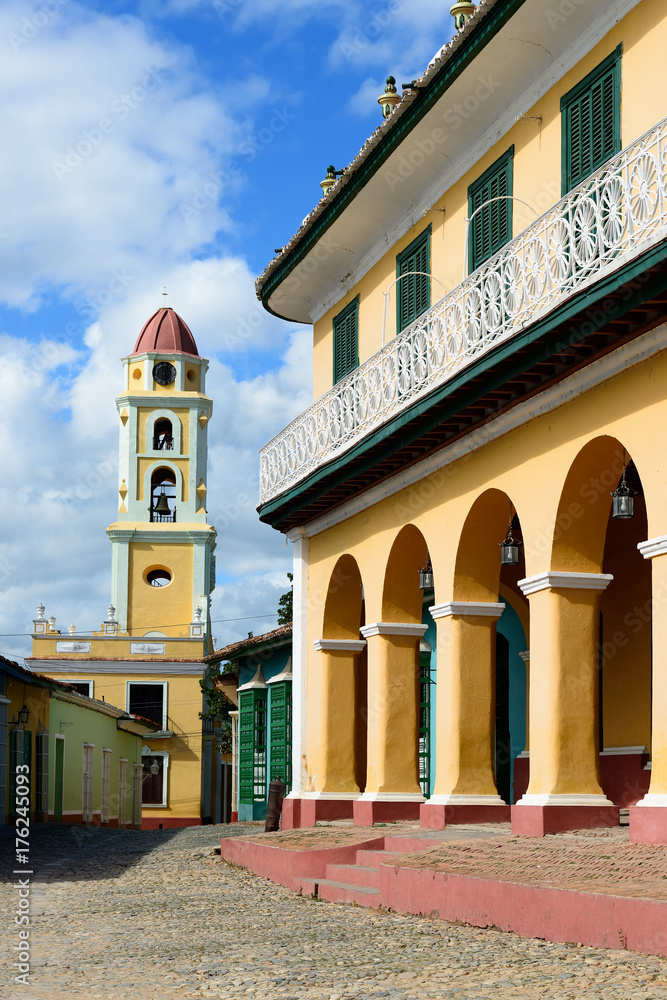 Fototapeta premium Cobbled streets inTrinidad in Cuba