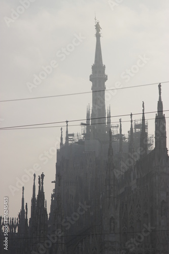 Photography Dome spines into the fog