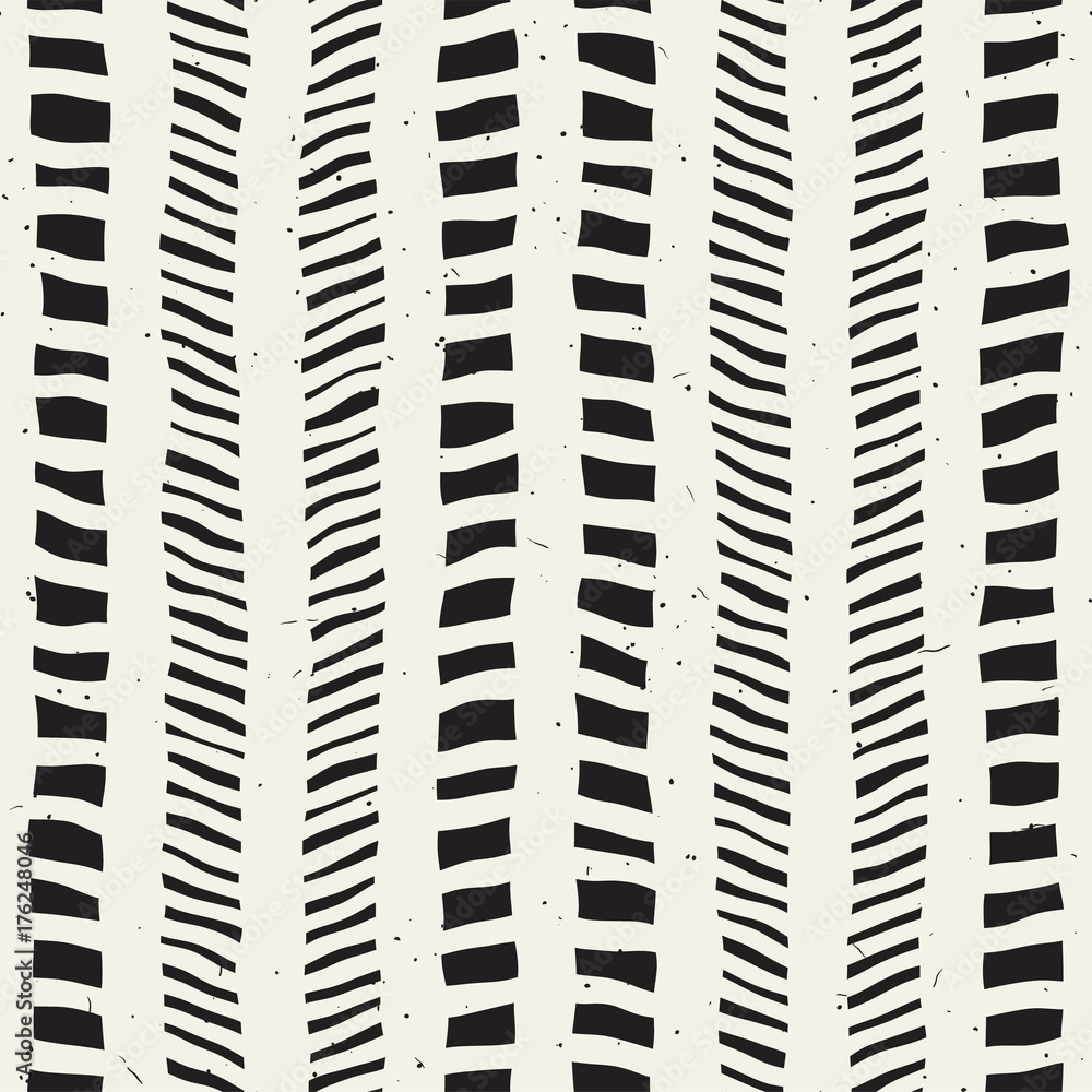 Seamless pattern with hand drawn brush strokes. Ink doodle illustration. Geometric monochrome vector pattern. Seamless pattern with hand drawn brush strokes. Ink doodle illustration. Geometric monochrome vector pattern.
