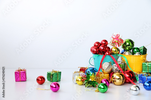 Gift boxes New year Christmas concept ,copy space with your text.