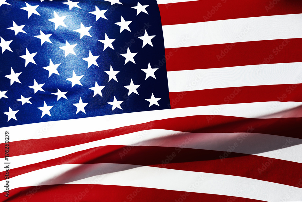 Flag of the United States,Studio shot. Flag of the United States,Studio shot.