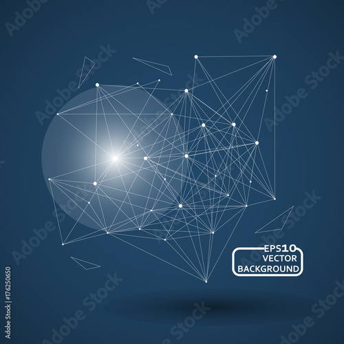 Abstract background for design technology and networking science