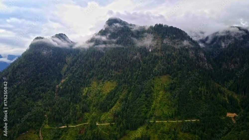 Drone aerial view - flying over Alps, Austria Drone aerial view - flying over Alps, Austria