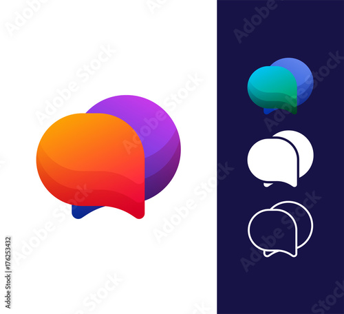 Speech bubble logo template