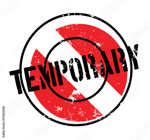 Temporary rubber stamp. Grunge design with dust scratches. Effects can be easily removed for a clean, crisp look. Color is easily changed.
