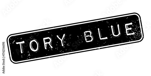 Tory Blue rubber stamp. Grunge design with dust scratches. Effects can be easily removed for a clean, crisp look. Color is easily changed.