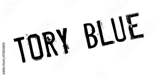 Tory Blue rubber stamp. Grunge design with dust scratches. Effects can be easily removed for a clean, crisp look. Color is easily changed.