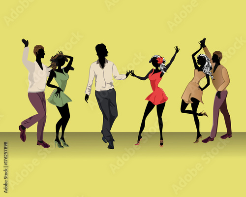 Photography Romantic couple in passionate Latin American dances