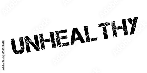 Unhealthy rubber stamp. Grunge design with dust scratches. Effects can be easily removed for a clean, crisp look. Color is easily changed.