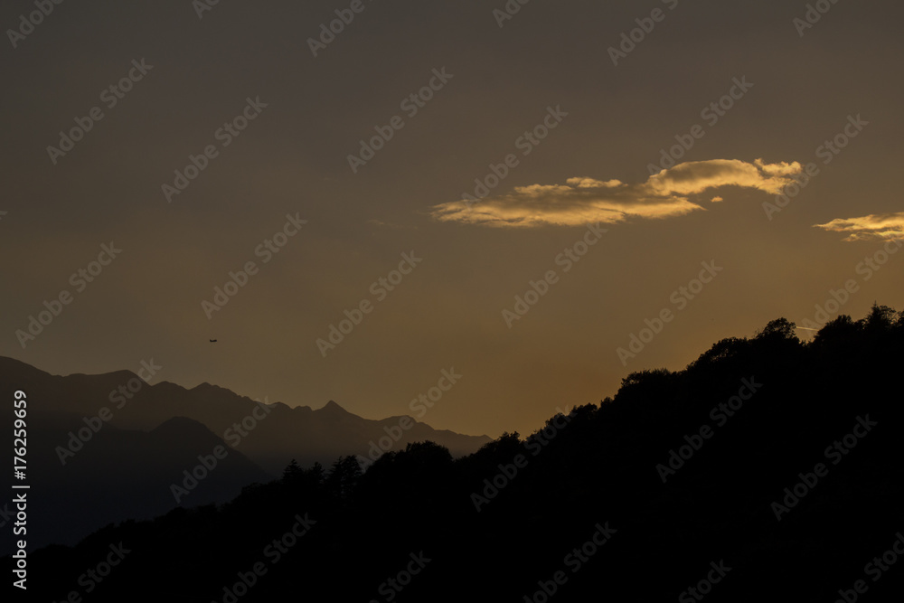 Obraz premium italian Alps sunset