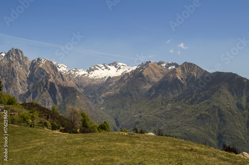 glacier in spring season Alps