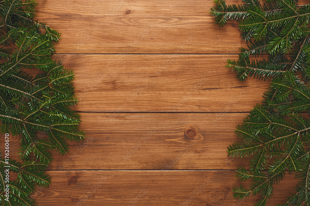 Xmas three branches board background Xmas three branches board background