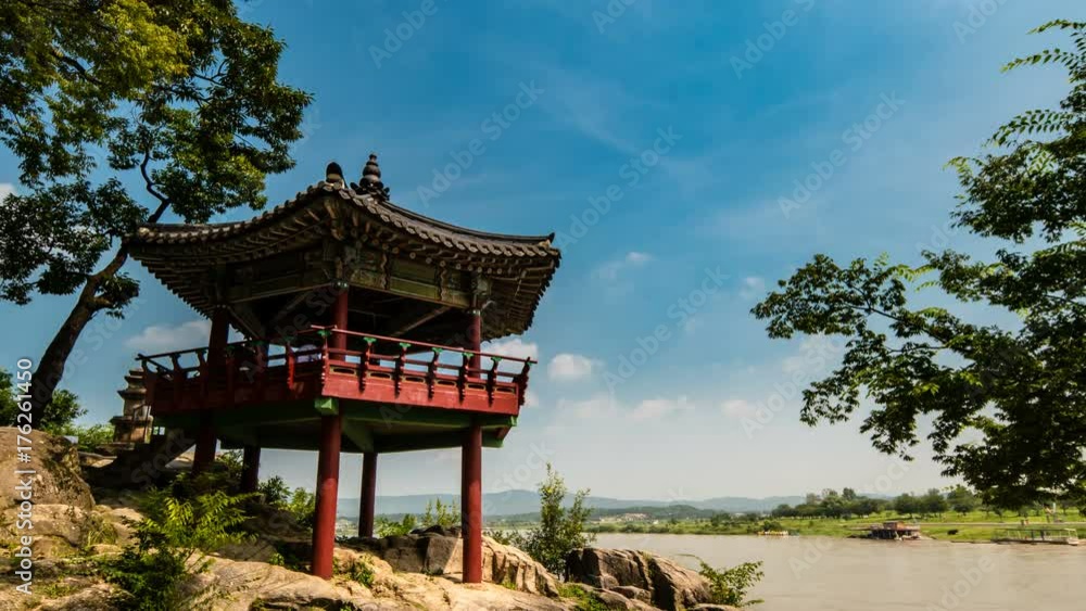 South Korea, Yeoju City. Scenery of Kangweolheon and Han river of Silleuksa Temple. South Korea, Yeoju City. Scenery of Kangweolheon and Han river of Silleuksa Temple.