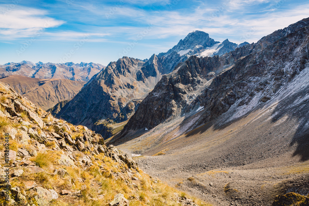 Mountain alpine landscape in Caucasus