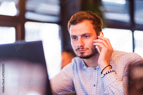 Close Up Portrait Of Attractive Business Man With Beard