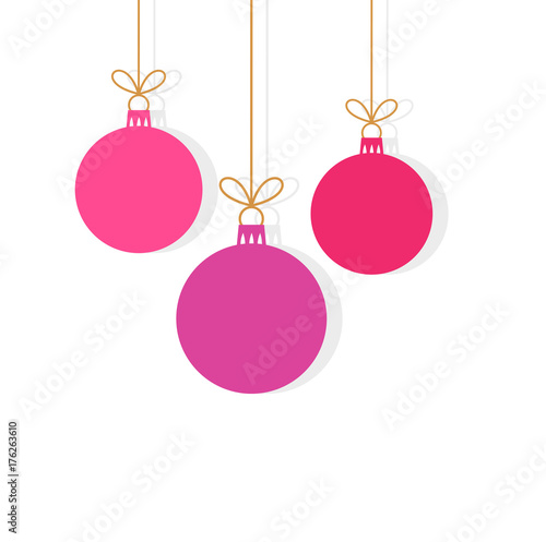 Christmas balls hanging ornaments