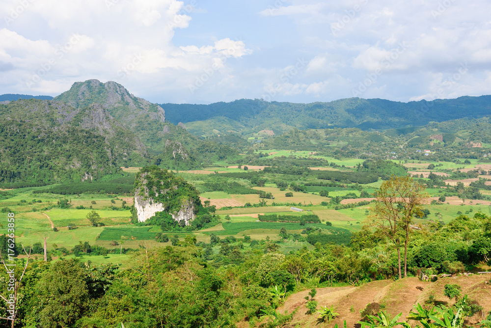 Mountains and beautiful view of landscape in Nan Province, Thailand. Mountains and beautiful view of landscape in Nan Province, Thailand.