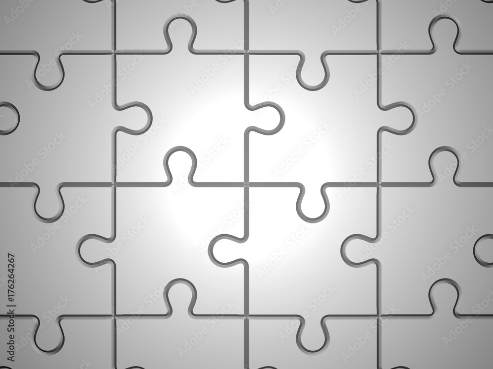 Abstract puzzle pieces. 3D rendered illustration Abstract puzzle pieces. 3D rendered illustration