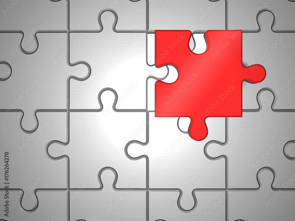 Abstract puzzle pieces. 3D rendered illustration Abstract puzzle pieces. 3D rendered illustration