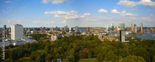 Vue aerienne panoramique de Rotterdam - Pays-bas