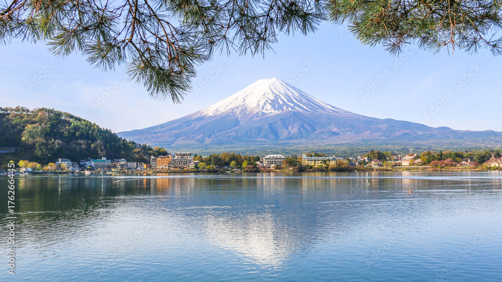 Reflection of Mt Fuji.