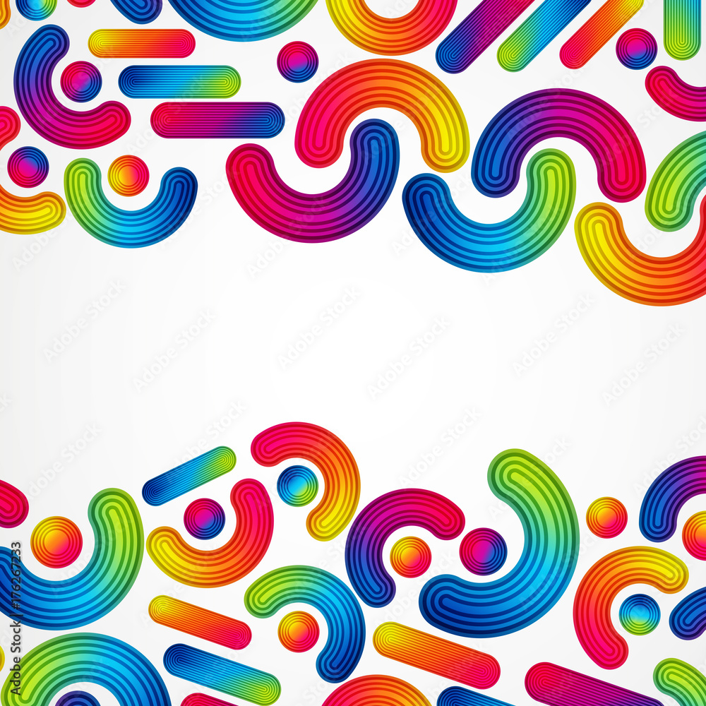 Obraz premium Colorful abstract background with striped design elements splash, color design, graphic illustration. A4.