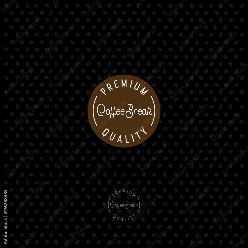 Coffee Break logo. Coffee emblem.