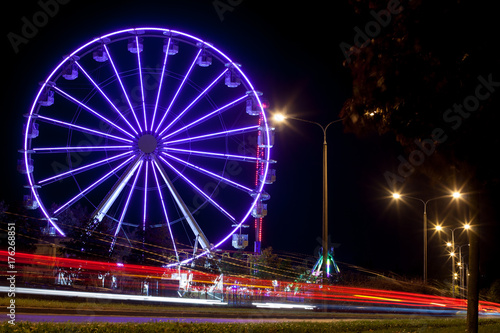 Amusement park - carousel at night