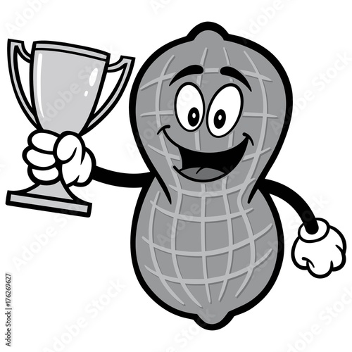 Peanut with Trophy Illustration