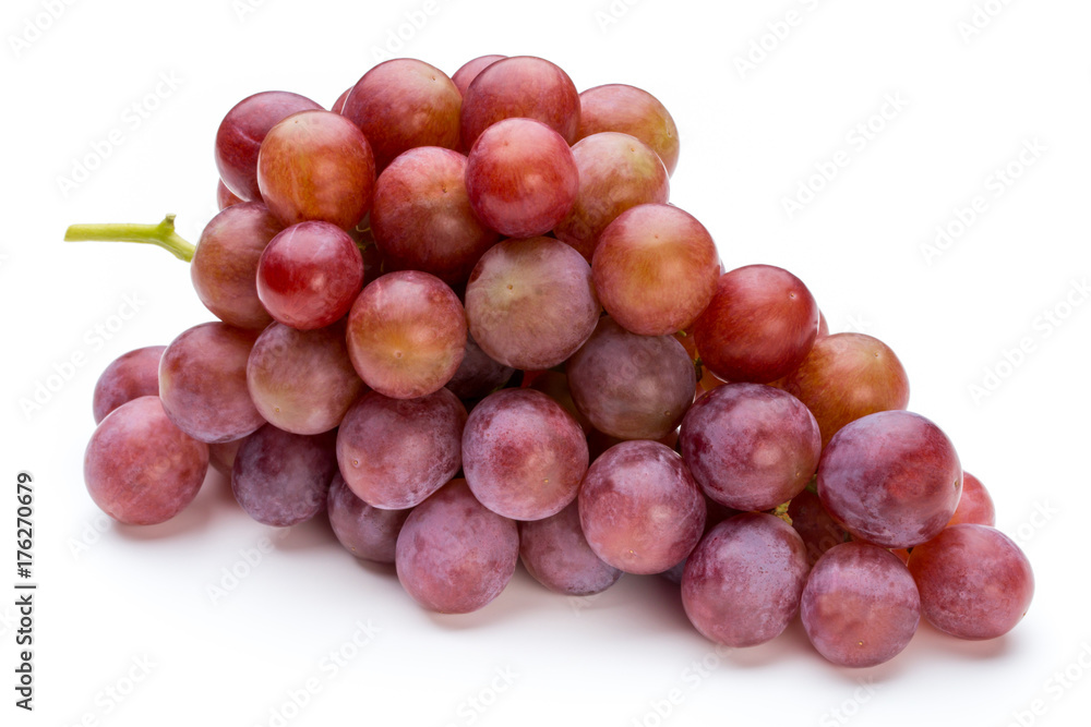 Fototapeta premium Ripe red grape isolated on white.