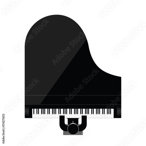 man icon playing piano instrument illustration