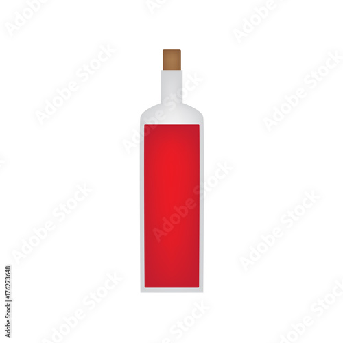 bottle of red wine icon- vector illustration