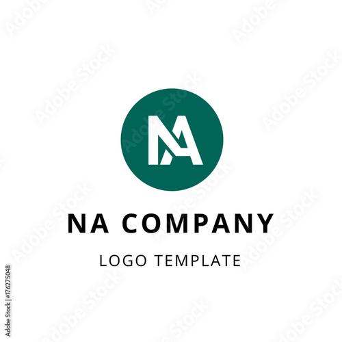 Creative n and a logo design. Vector illustration