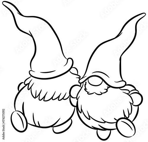 Niedliche Weihnachtswichtel - Vektor-Illustration