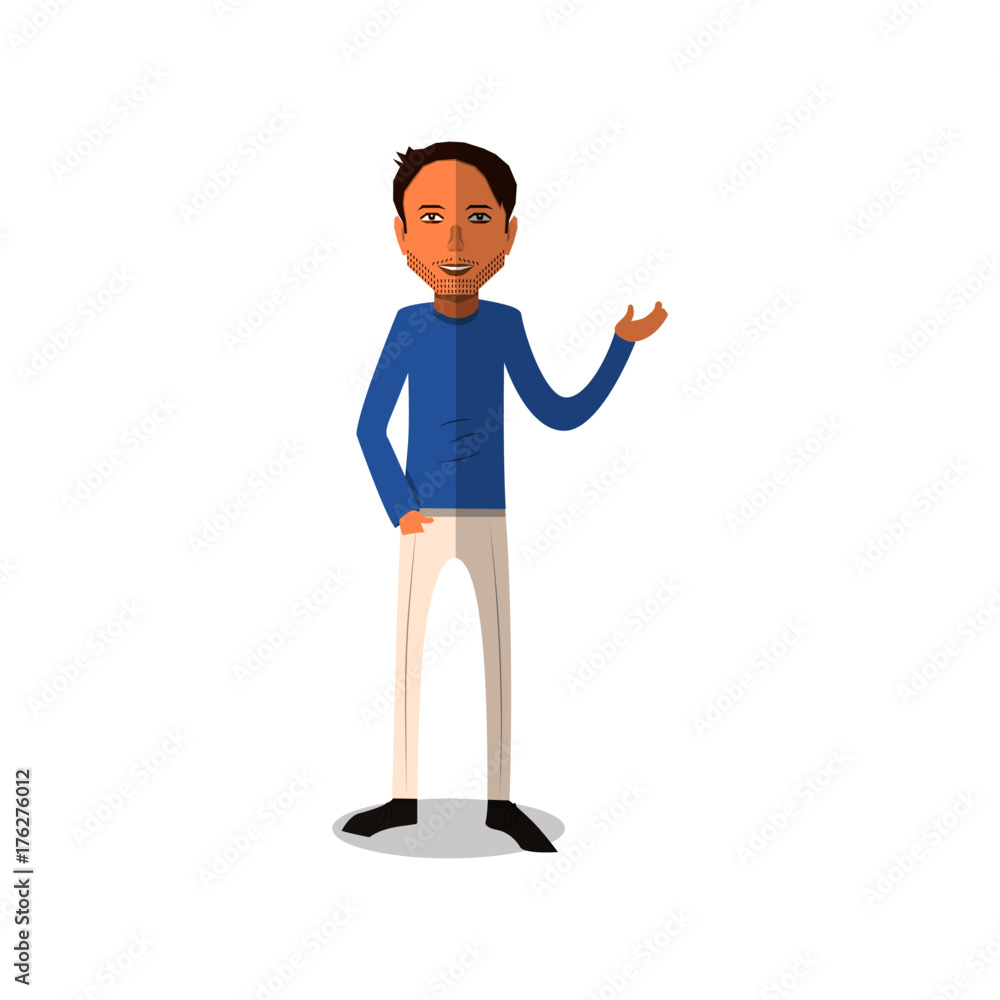 funny and cool cartoon guy in casual clothes, gesturing. Vector illustration funny and cool cartoon guy in casual clothes, gesturing. Vector illustration