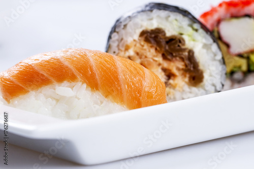 Sushi roll closeup