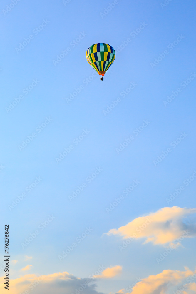 A Hot Air Balloon in Flight A Hot Air Balloon in Flight