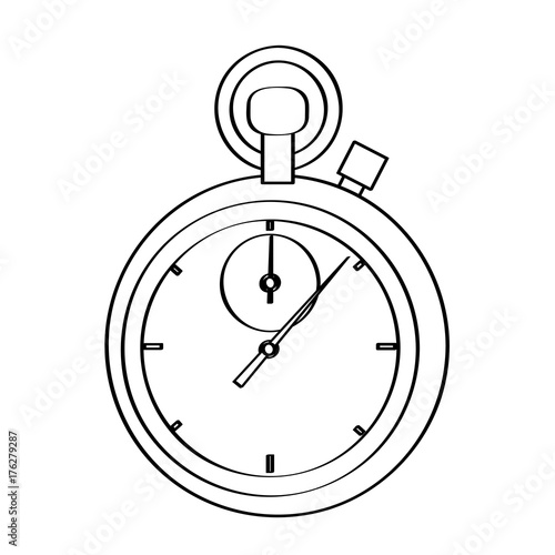 Isolated chronometer icon on a white background, Vector illustration