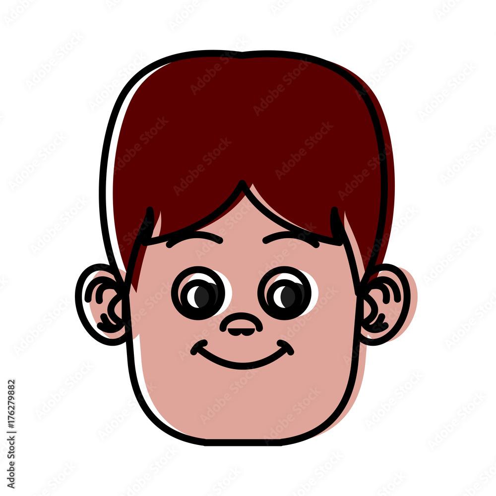 Funny boy face icon vector illustration graphic design Funny boy face icon vector illustration graphic design